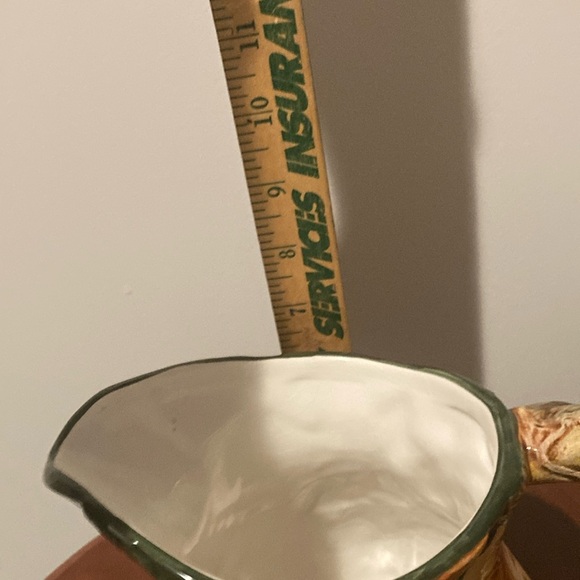 Vintage House of Lloyd Amber Leaves pitcher Thanksgiving Fall - Picture 6 of 8